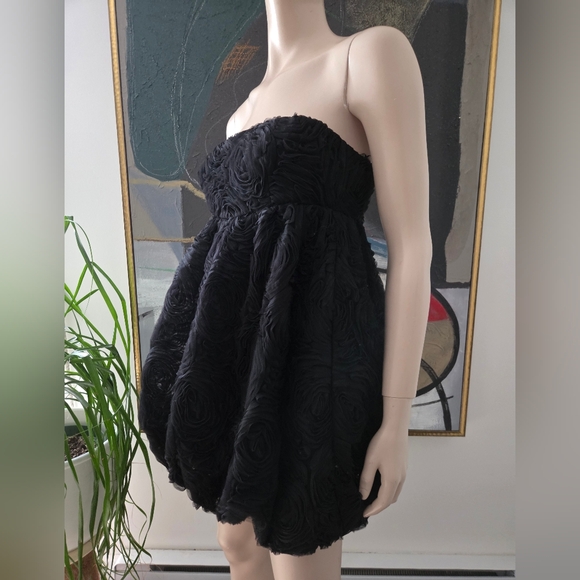 Zara | Floral Mini Dress with Bubble Hem - Picture 2 of 15